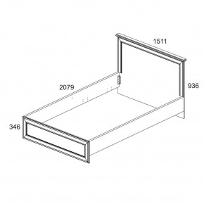 Кровать 140 с подъемником, TIFFANY, цвет вудлайн кремовый в Березниках - berezniki.ok-mebel.com | фото 3