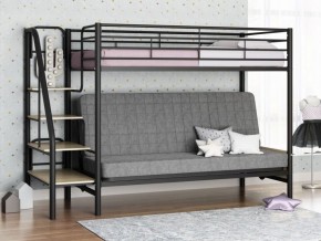 Кровать двухъярусная с диваном "Мадлен-3" (Черный/Серый) в Березниках - berezniki.ok-mebel.com | фото