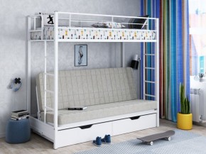 Кровать двухъярусная с диваном "Мадлен-ЯЯ" с ящиками в Березниках - berezniki.ok-mebel.com | фото