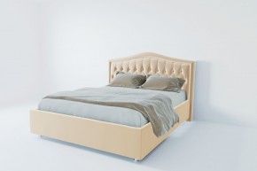 Кровать Калининград с ПМ 1400 (экокожа бежевая) в Березниках - berezniki.ok-mebel.com | фото 2