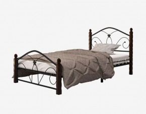 Кровать "Селена 1" Черная (900*2000) (ножки-шоколад) с коваными элементами в Березниках - berezniki.ok-mebel.com | фото 2