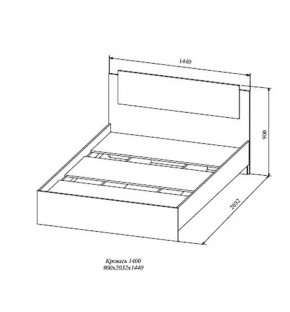 СОФИ СКР1400.1Кровать 1400 в Березниках - berezniki.ok-mebel.com | фото 2