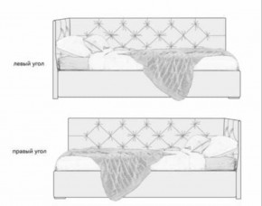 Кровать угловая Мия интерьерная +основание (90х200) в Березниках - berezniki.ok-mebel.com | фото 2