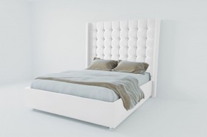 Кровать Венеция ЛЮКС с ПМ 1600 (экокожа белая) в Березниках - berezniki.ok-mebel.com | фото 2