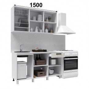 Кухня ДИОР 1500 (Белый/Дуб Крафт белый) в Березниках - berezniki.ok-mebel.com | фото 2