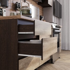 Кухня Энигма 1.6 м (венге/дуб каньон) в Березниках - berezniki.ok-mebel.com | фото 2