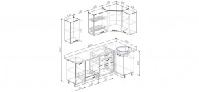 Кухня угловая Антрацит 2200х1000 (Стол. 38мм) в Березниках - berezniki.ok-mebel.com | фото 2