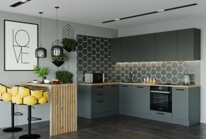 Кухня угловая Антрацит 2600х1600 (Стол. 38мм) в Березниках - berezniki.ok-mebel.com | фото