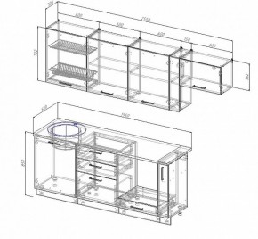 Кухонный гарнитур Лофт 2550 (Стол. 26мм) в Березниках - berezniki.ok-mebel.com | фото 2