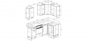 Кухонный гарнитур Меренга 2000*1200 (Стол. 38мм) в Березниках - berezniki.ok-mebel.com | фото 2