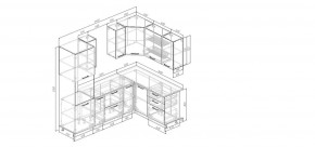 Кухонный гарнитур Меренга 2400*1600 (Стол. 26мм) в Березниках - berezniki.ok-mebel.com | фото 2