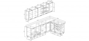 Кухонный гарнитур Меренга 2600*1600 (Стол. 38мм) в Березниках - berezniki.ok-mebel.com | фото 2
