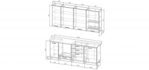 Кухонный гарнитур Санторини 2200 h 950 (Стол. 38мм) в Березниках - berezniki.ok-mebel.com | фото 2