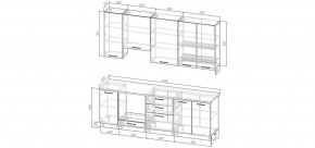 Кухонный гарнитур Санторини 2400 h950 (Стол. 38мм) в Березниках - berezniki.ok-mebel.com | фото 2