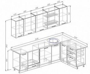 Кухонный гарнитур угловой Графика 2600х1600 (Стол. 26мм) в Березниках - berezniki.ok-mebel.com | фото 2