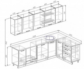 Кухонный гарнитур угловой Графика 2600х1600 (Стол. 38мм) в Березниках - berezniki.ok-mebel.com | фото 2