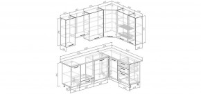 Кухонный гарнитур Умбра 2200*1600 h950 (Стол. 38мм) в Березниках - berezniki.ok-mebel.com | фото 2
