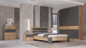 ЛЕНОРА Спальный гарнитур (модульный) графит в Березниках - berezniki.ok-mebel.com | фото
