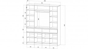 ЛЕНОРА Спальный гарнитур (модульный) графит в Березниках - berezniki.ok-mebel.com | фото 9