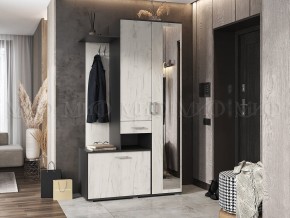 ЛИРА Прихожая ЛДСП (графит/дуб крафт белый) в Березниках - berezniki.ok-mebel.com | фото