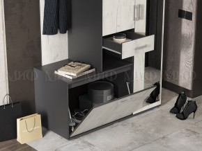 ЛИРА Прихожая ЛДСП (графит/дуб крафт белый) в Березниках - berezniki.ok-mebel.com | фото 4