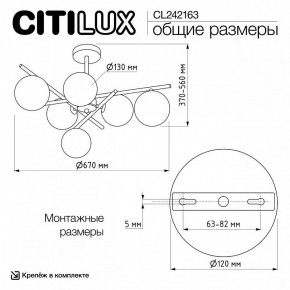 Люстра на штанге Citilux RONNY CL242163 в Березниках - berezniki.ok-mebel.com | фото 12