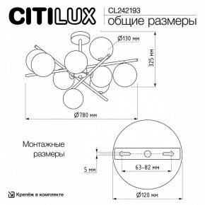 Люстра на штанге Citilux Ronny CL242193 в Березниках - berezniki.ok-mebel.com | фото 8