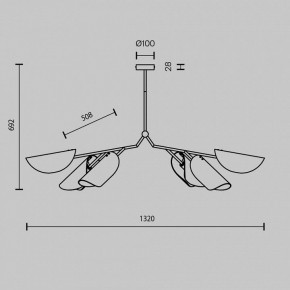 Люстра на штанге Maytoni Organic MOD225PL-06B в Березниках - berezniki.ok-mebel.com | фото 4