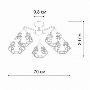 Люстра на штанге Vitaluce V4258 V4258-0/5PL в Березниках - berezniki.ok-mebel.com | фото 2