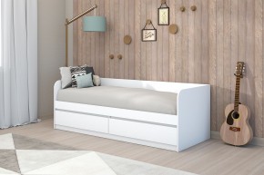 МС "Хилтон" Кровать 0,8 (Белый текстурный) в Березниках - berezniki.ok-mebel.com | фото 3