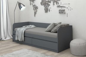 МС "Хилтон" Кровать 0,8 (графит) в Березниках - berezniki.ok-mebel.com | фото