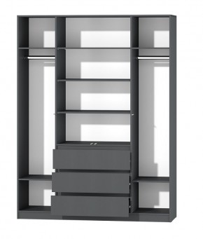 МС "Хилтон" Шкаф №1 1600 (Графит) в Березниках - berezniki.ok-mebel.com | фото 3