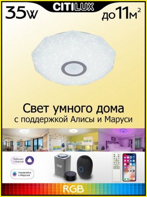 Накладной светильник Citilux Диамант Смарт CL713A30G в Березниках - berezniki.ok-mebel.com | фото 3