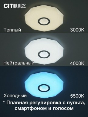 Накладной светильник Citilux Диамант Смарт CL713A30G в Березниках - berezniki.ok-mebel.com | фото 4