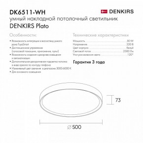 Накладной светильник Denkirs PLATO DK6511-WH/1 в Березниках - berezniki.ok-mebel.com | фото 10
