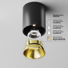 Накладной светильник Maytoni Alfa LED C064CL-12W4K-RD-B в Березниках - berezniki.ok-mebel.com | фото 3