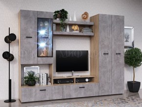 Нэнси New Пенал (ЛДСП) Бетон светлый/Сонома в Березниках - berezniki.ok-mebel.com | фото 3