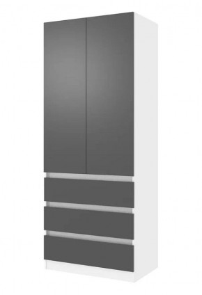 ПАРУС Шкаф 2-х ств. 800 (белый/графит) в Березниках - berezniki.ok-mebel.com | фото