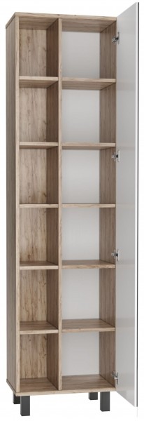 Пенал напольный Craft 50 без ящика С ЗЕРКАЛОМ Домино (DCr2217P) в Березниках - berezniki.ok-mebel.com | фото 2