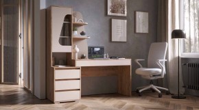 ПИФАГОР Стол компьютерный (дуб вотан/кашемир) в Березниках - berezniki.ok-mebel.com | фото