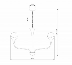 Подвесная люстра Eurosvet Calyx 60169/6 никель в Березниках - berezniki.ok-mebel.com | фото 3