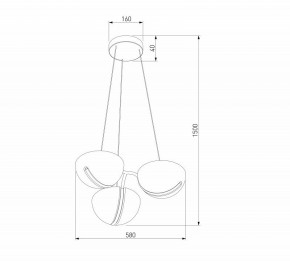 Подвесная люстра Eurosvet Emisfero 50083/3 LED золото в Березниках - berezniki.ok-mebel.com | фото 6