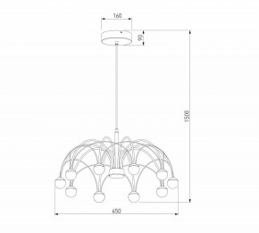 Подвесная люстра Eurosvet Ragno 90034/10 LED черный в Березниках - berezniki.ok-mebel.com | фото 5