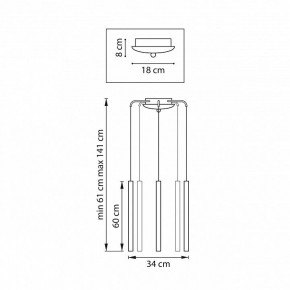 Подвесная люстра Lightstar Tubo L5T747347 в Березниках - berezniki.ok-mebel.com | фото 3