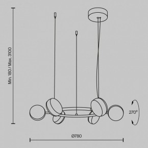 Подвесная люстра Maytoni Mind MOD299PL-L60BC3K в Березниках - berezniki.ok-mebel.com | фото 4