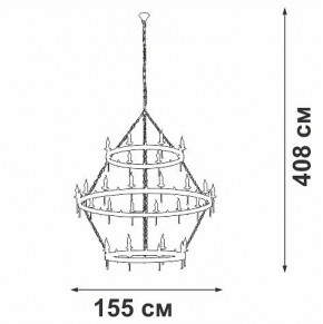 Подвесная люстра Vitaluce V1872 V1872-7/16+8+8 в Березниках - berezniki.ok-mebel.com | фото 3