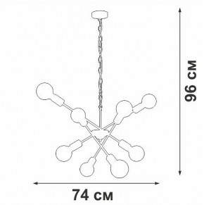 Подвесная люстра Vitaluce V4750 V4750-1/8 в Березниках - berezniki.ok-mebel.com | фото 2