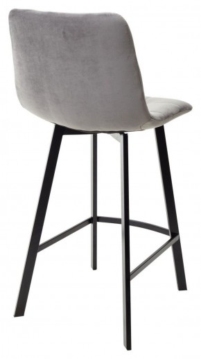 Полубарный стул CHILLI-QB SQUARE светло-серый #26, велюр / черный каркас (H=66cm) М-City в Березниках - berezniki.ok-mebel.com | фото 4