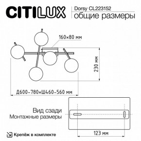 Потолочная люстра Citilux Dorsy CL223152 в Березниках - berezniki.ok-mebel.com | фото 10