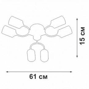 Потолочная люстра Vitaluce V2823 V2823-1/6PL в Березниках - berezniki.ok-mebel.com | фото
